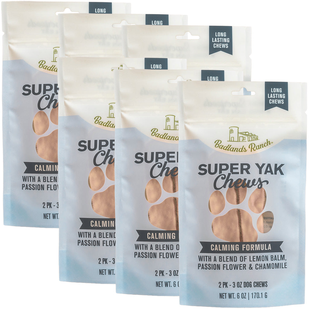 Badlands Ranch Superchew Calming Formula Dog Chews, Medium, 3-oz, 2-count