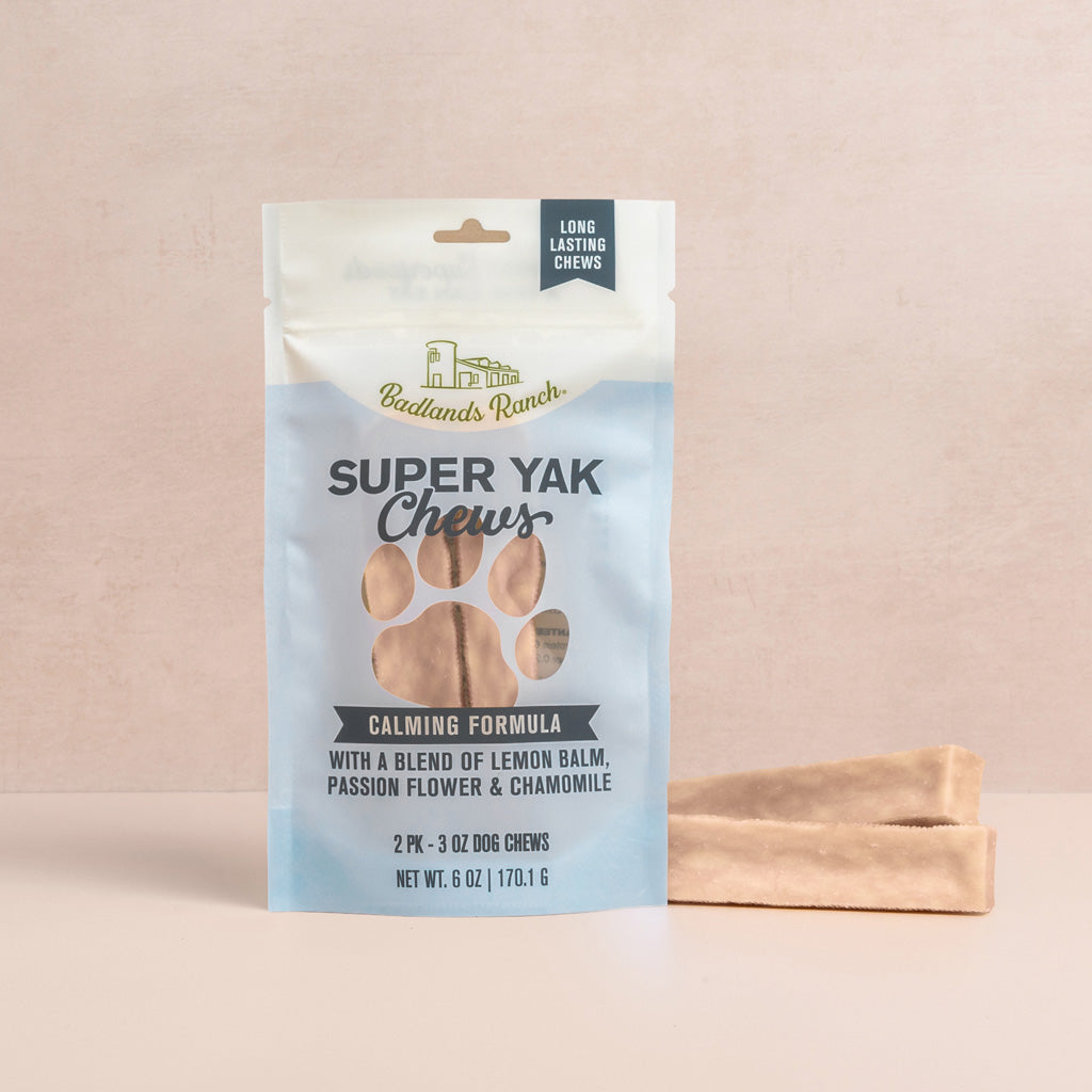 Badlands Ranch Superchew Calming Formula Dog Chews, Medium, 3-oz, 2-count