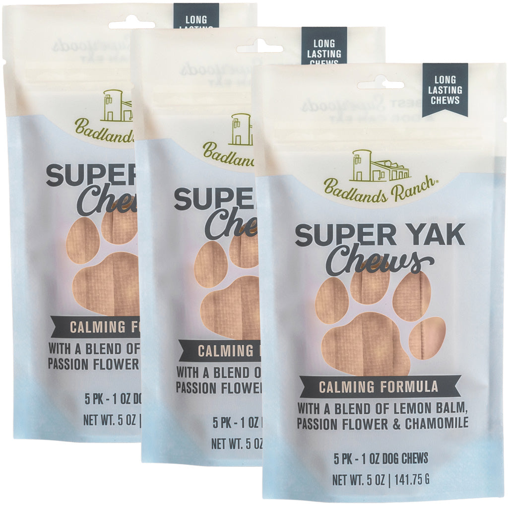 Badlands Ranch Superchew Calming Formula Dog Chews, Small, 1-oz, 5-count
