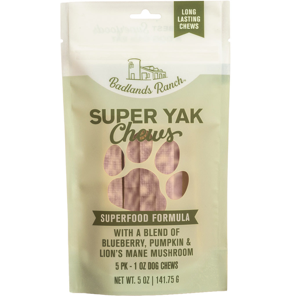 Badlands Ranch Superchew Superfood Formula Dog Chews, Small, 1-oz, 5-count