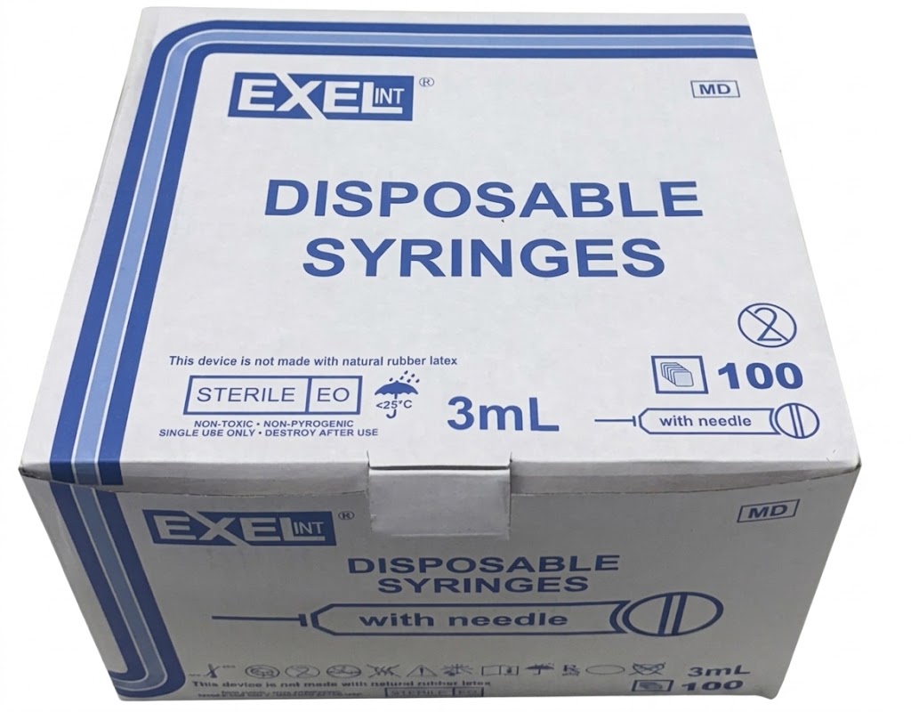 Syringe - 3 cc with 20 x 1 needle attached - slip tip