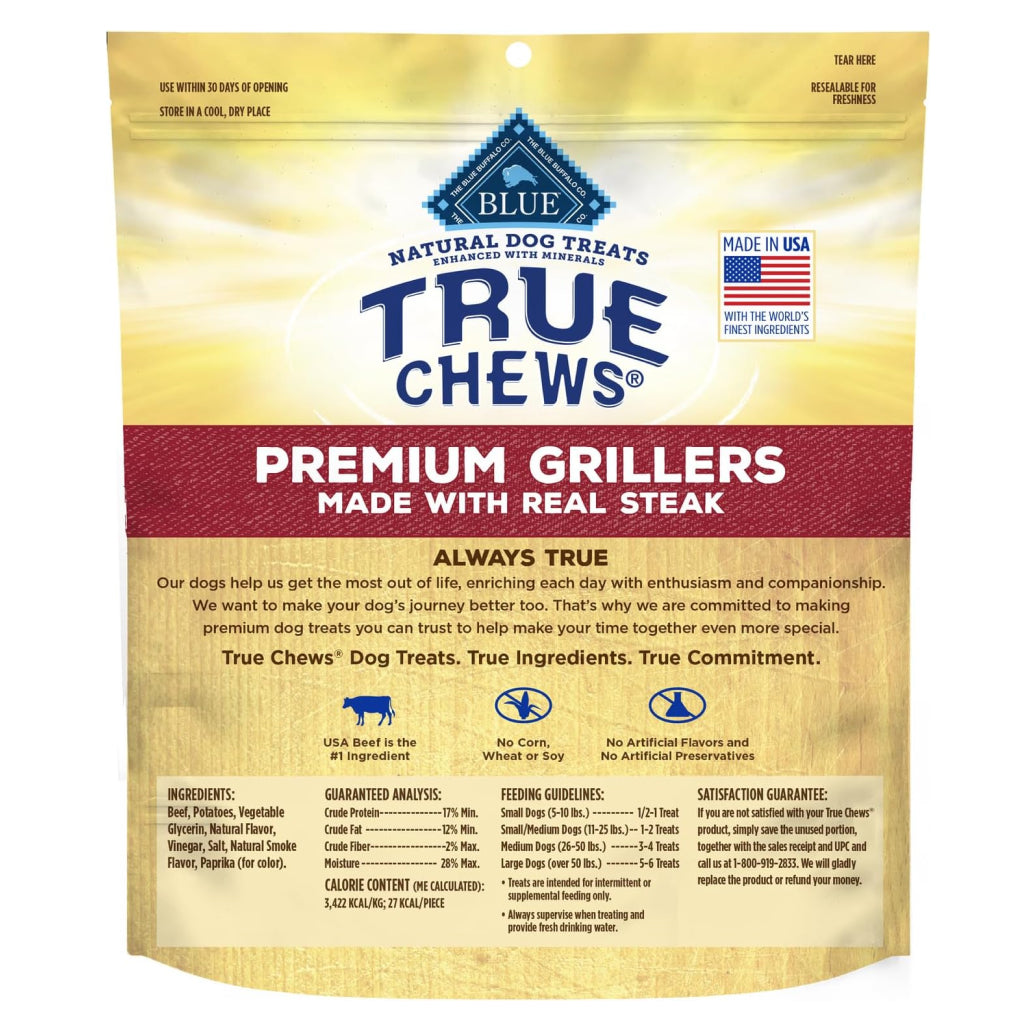 Blue Buffalo True Chews Premium Grillers Steak Dog Treats