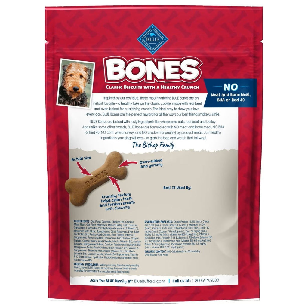 Blue Buffalo Bones Classic Biscuits For Medium-Size Dogs (16 oz)
