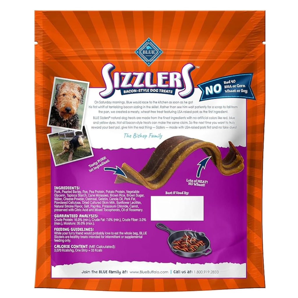 Blue Buffalo Sizzlers Bacon-Style Treats For Dogs