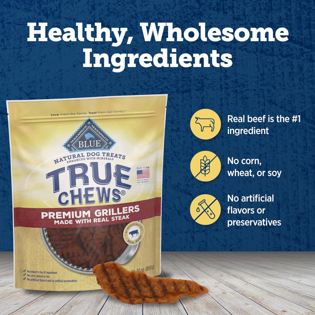 Blue Buffalo True Chews Premium Grillers Steak Dog Treats