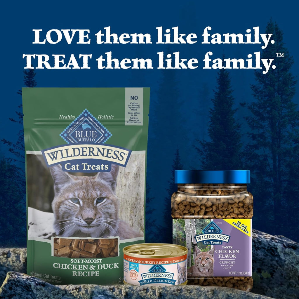 Blue Buffalo Wilderness Chicken & Duck Moist Treats For Cats (2 oz)