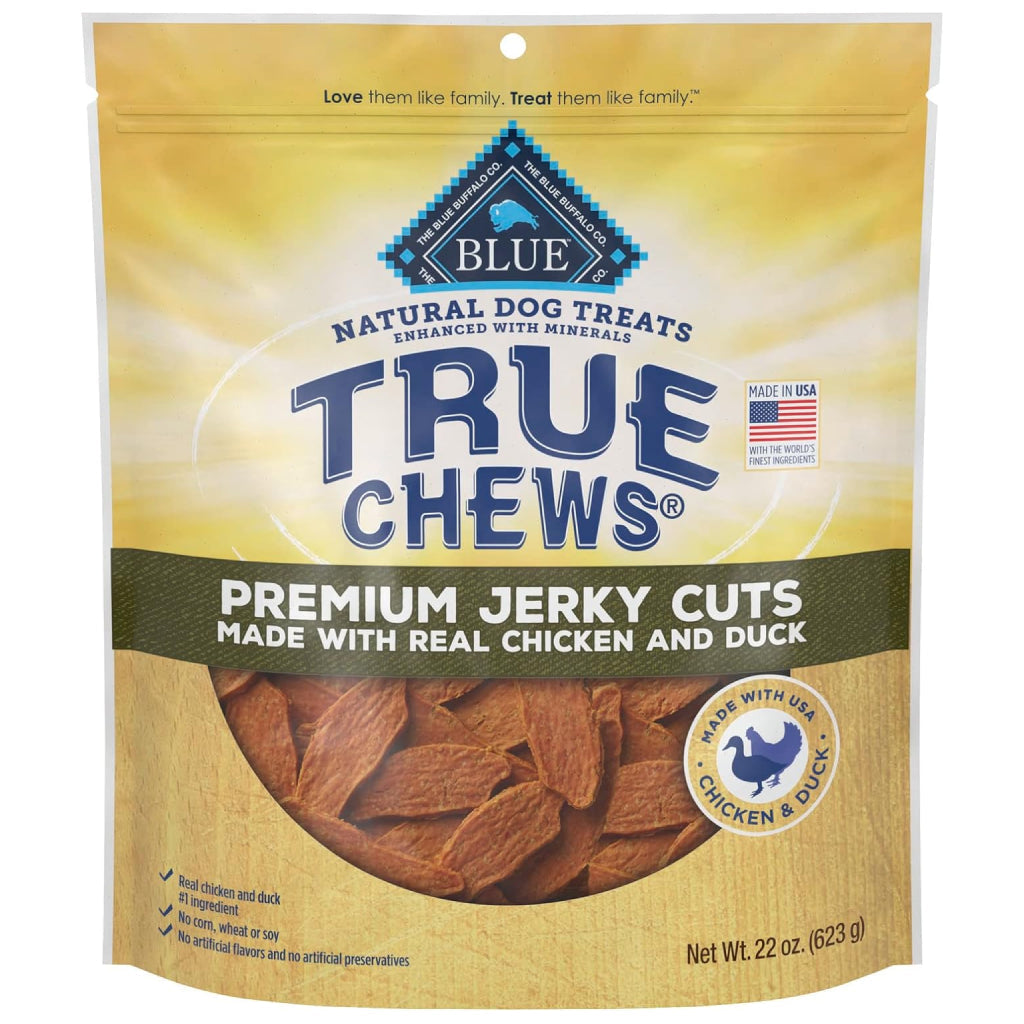 Blue Buffalo True Chews Premium Jerky Cuts Chicken & Duck Jerky Treats For Dogs (22 oz)