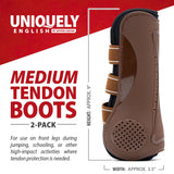 Jeffers Uniquely English Horse Tendon Boots, 2-Pack