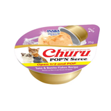 Inaba Churu Pop'n Serve Tuna & Bonita Flakes Recipe Grain-Free Lickable Cat Treats, 1.2-oz cup