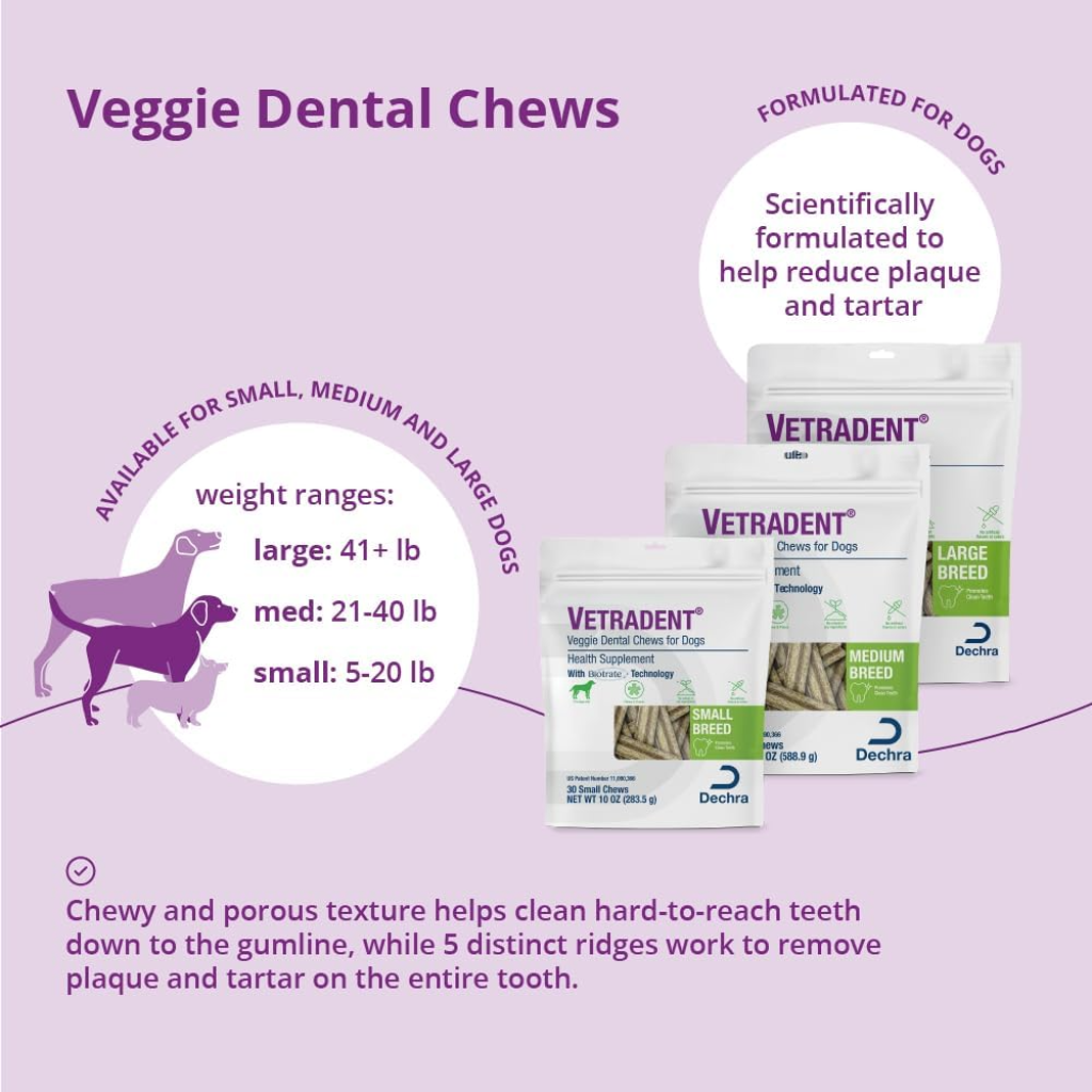 Dechra Vetradent Veggie Dental Chews for Dogs (30 Chews)