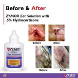Zymox Ear Solution with 0.5% Hydrocortisone for Dogs & Cats (1.25 oz)