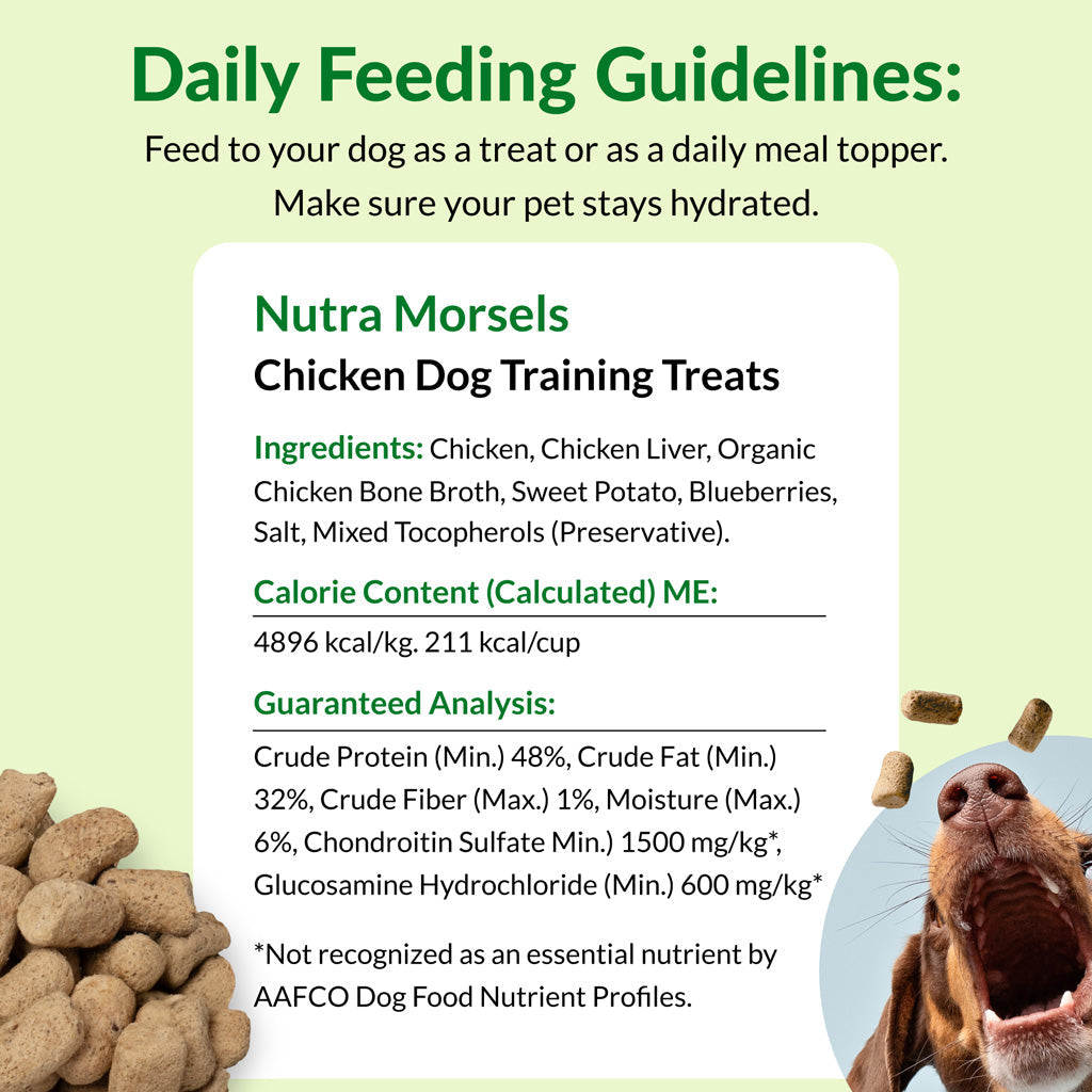 Ultimate Pet Nutrition Nutra Morsels Superfood Treat & Topper Freeze-Dried Raw Dog Treats