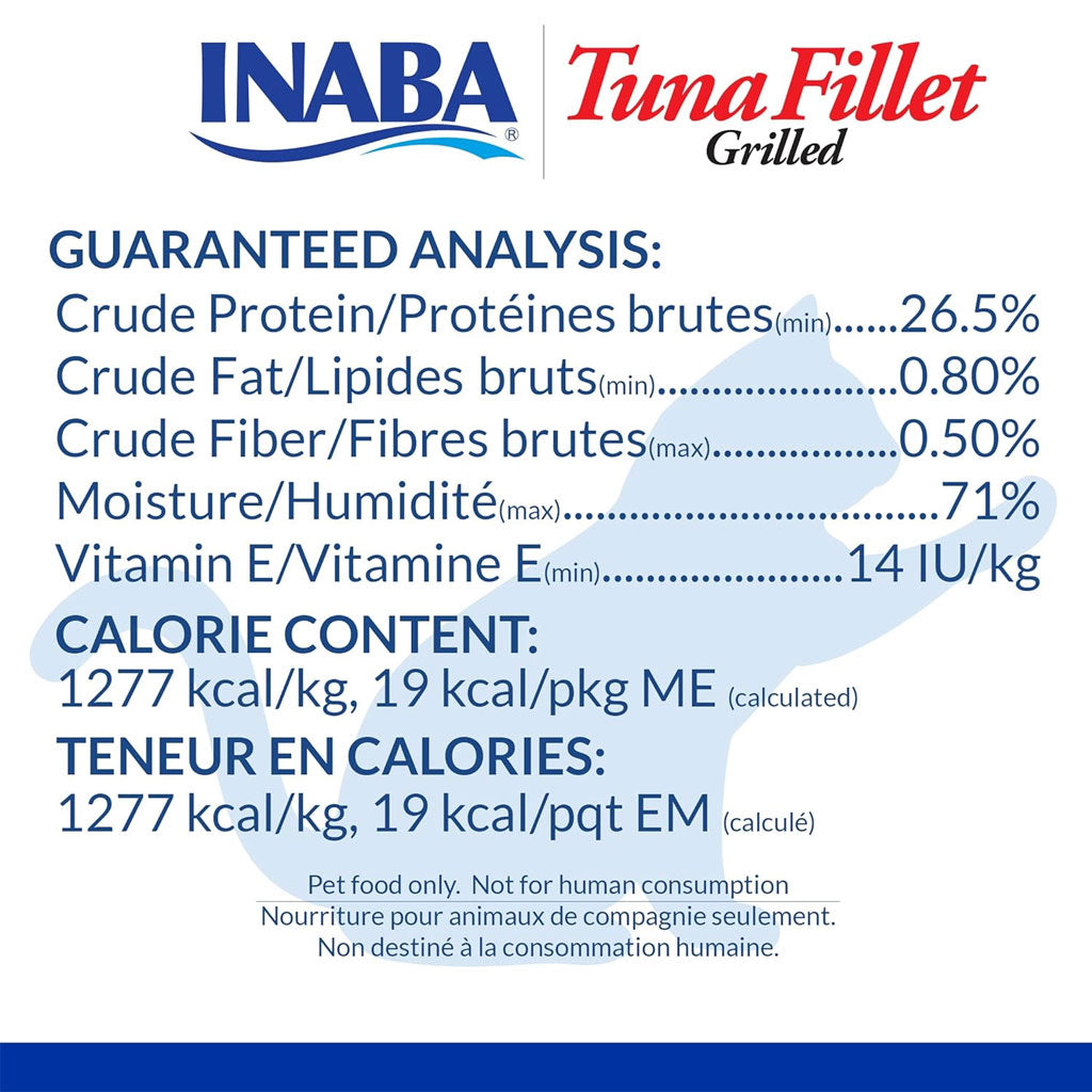 Inaba Ciao Grilled Tuna Fillet in Tuna Flavored Broth Cat Treat, 0.52-oz