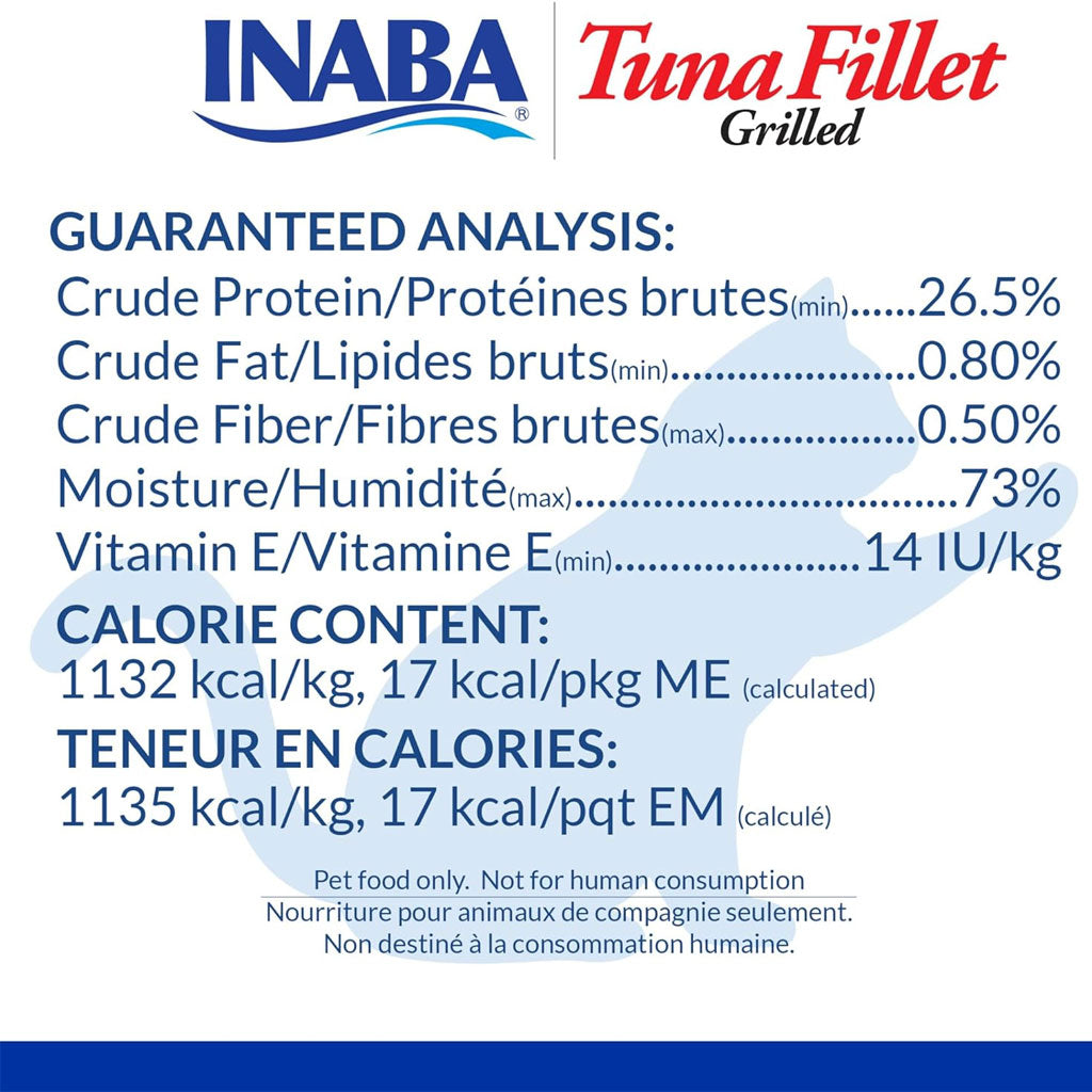 Inaba Grilled Tuna Fillet in Crab Flavored Broth Cat Treat, 0.52-oz