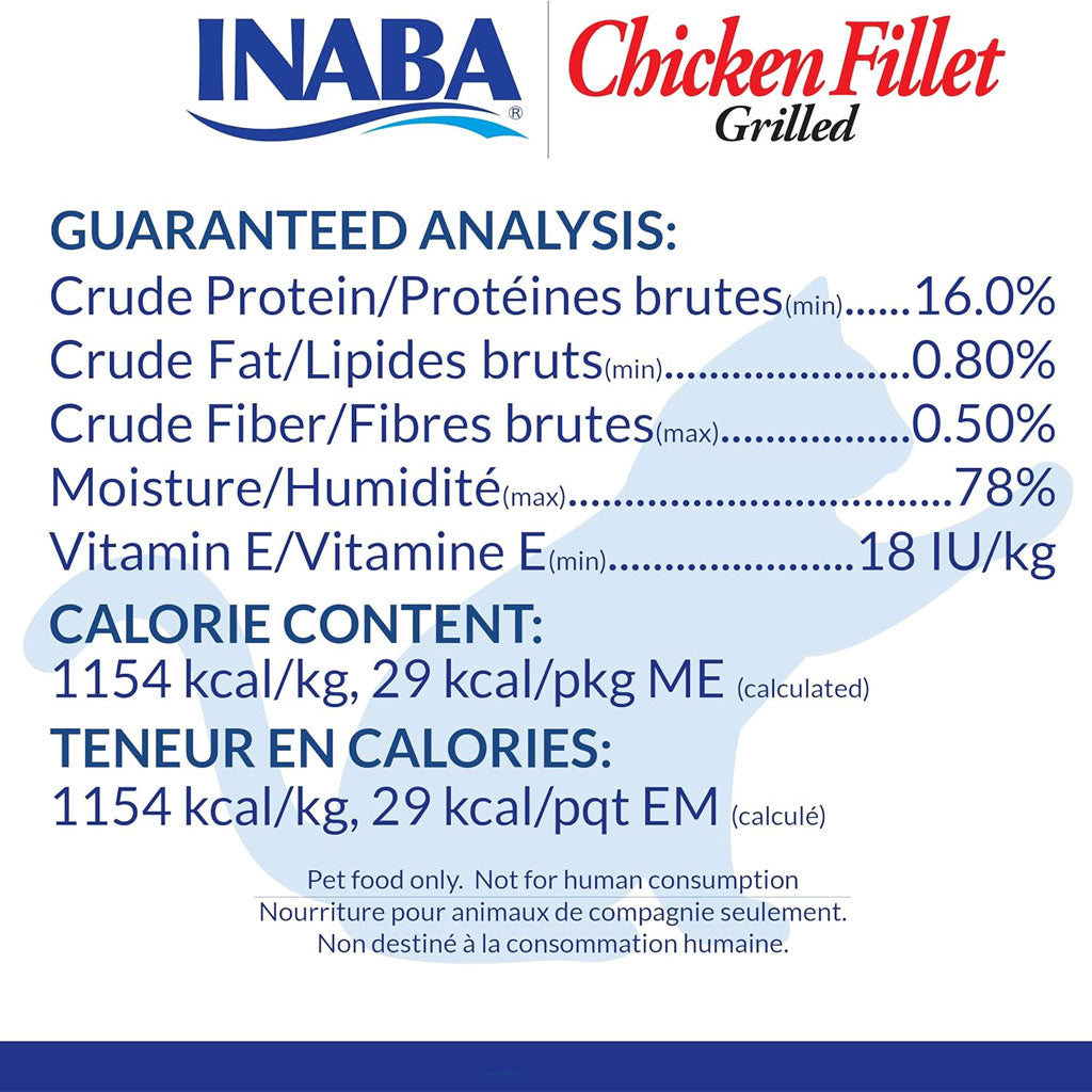 Inaba Grilled Chicken Fillet in Shrimp Flavored Broth Cat Treat, 0.52-oz