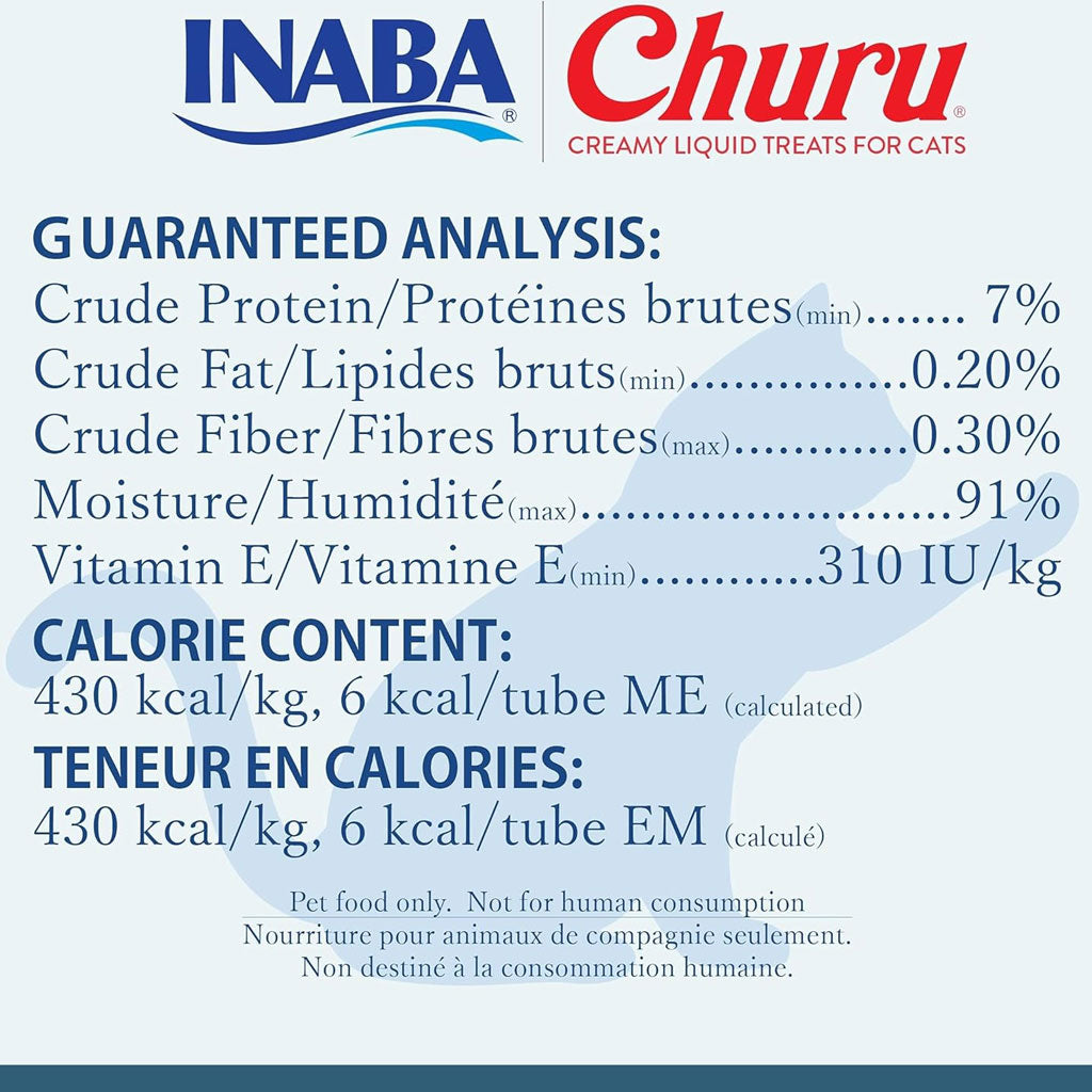 Inaba Churu Chickenwith Scallop Puree Grain-Free Lickable Treat for Cats, 0.5-oz x 4-tubes