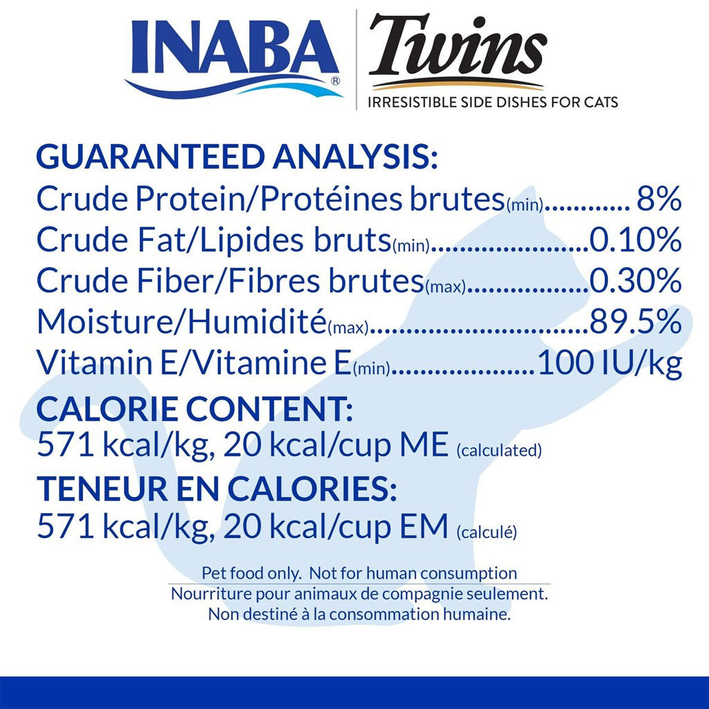 Inaba Twins Tuna & Chicken Recipe Grain-Free Cat Food, 1.23-oz
