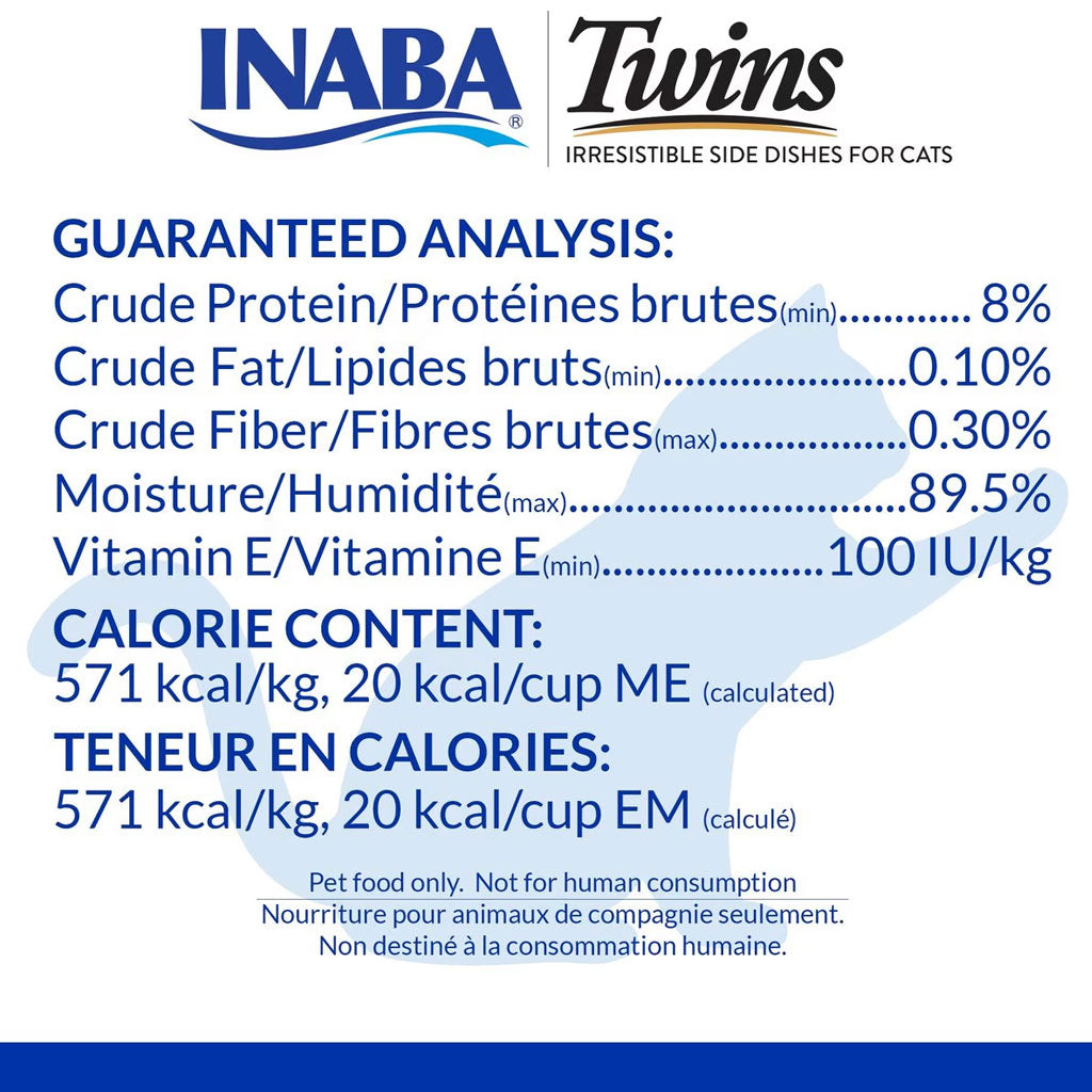 Inaba Twins Chicken Recipe Grain-Free Cat Food, 1.23-oz