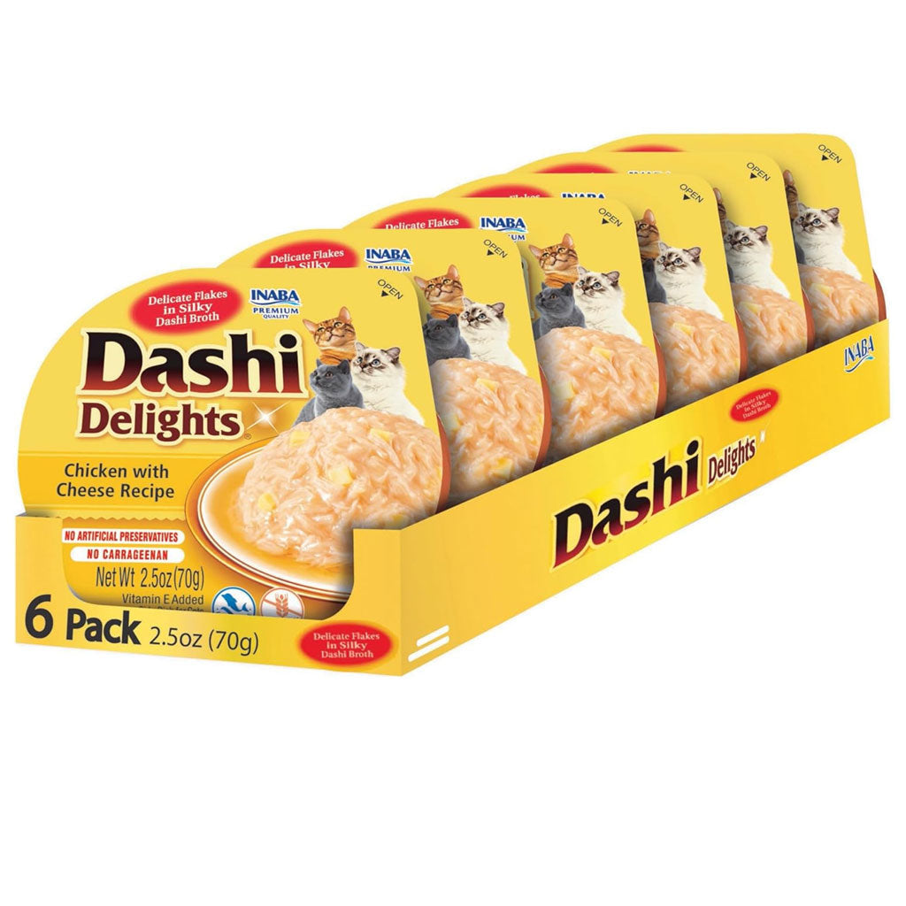 Inaba Dashi Delights Chicken with Cheese Recipe in Broth Cat Food, 2.5-oz