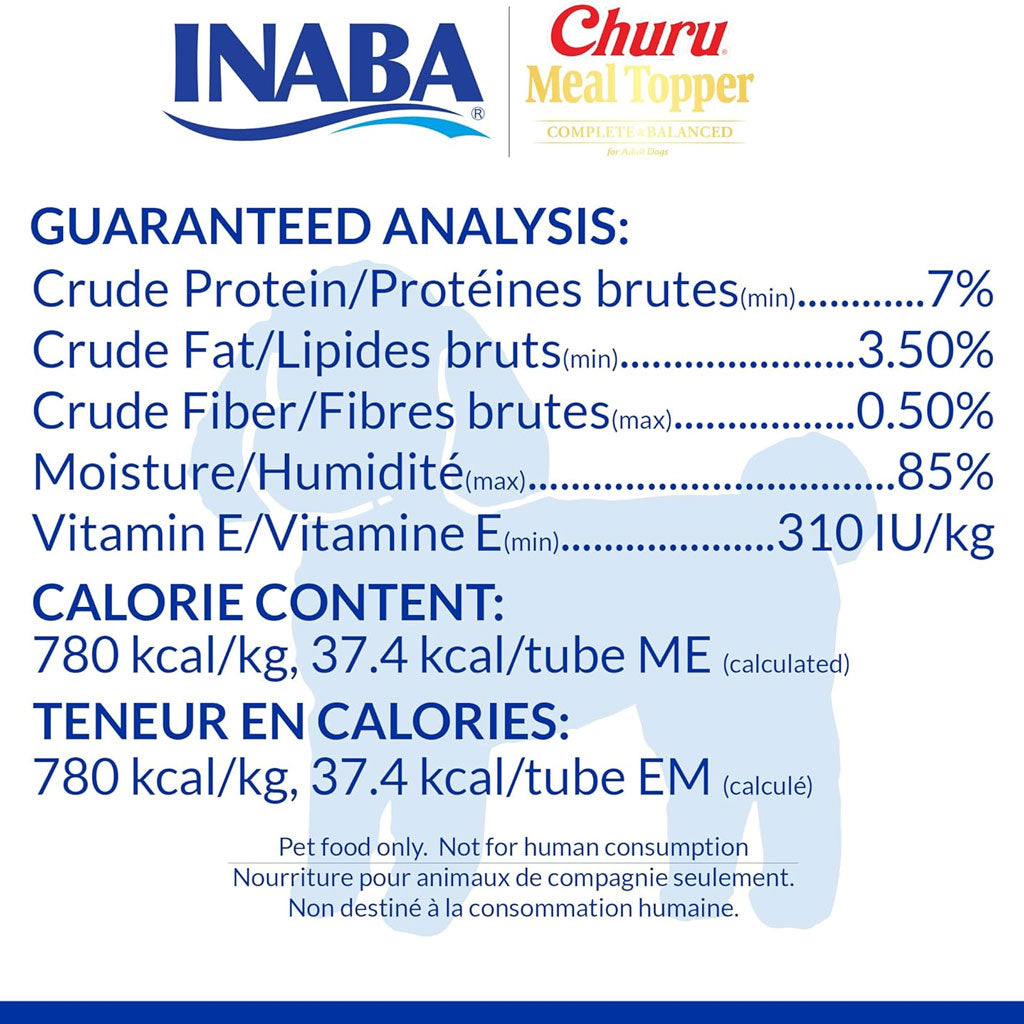 Inaba Churu Meal Topper Chicken with Pumpkin Recipe Dog Food, 0.5-oz x 4-tubes