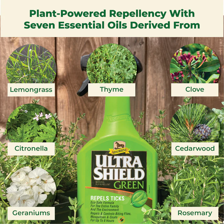 Absorbine Ultrashield Green Natural Fly Repellent for Horses