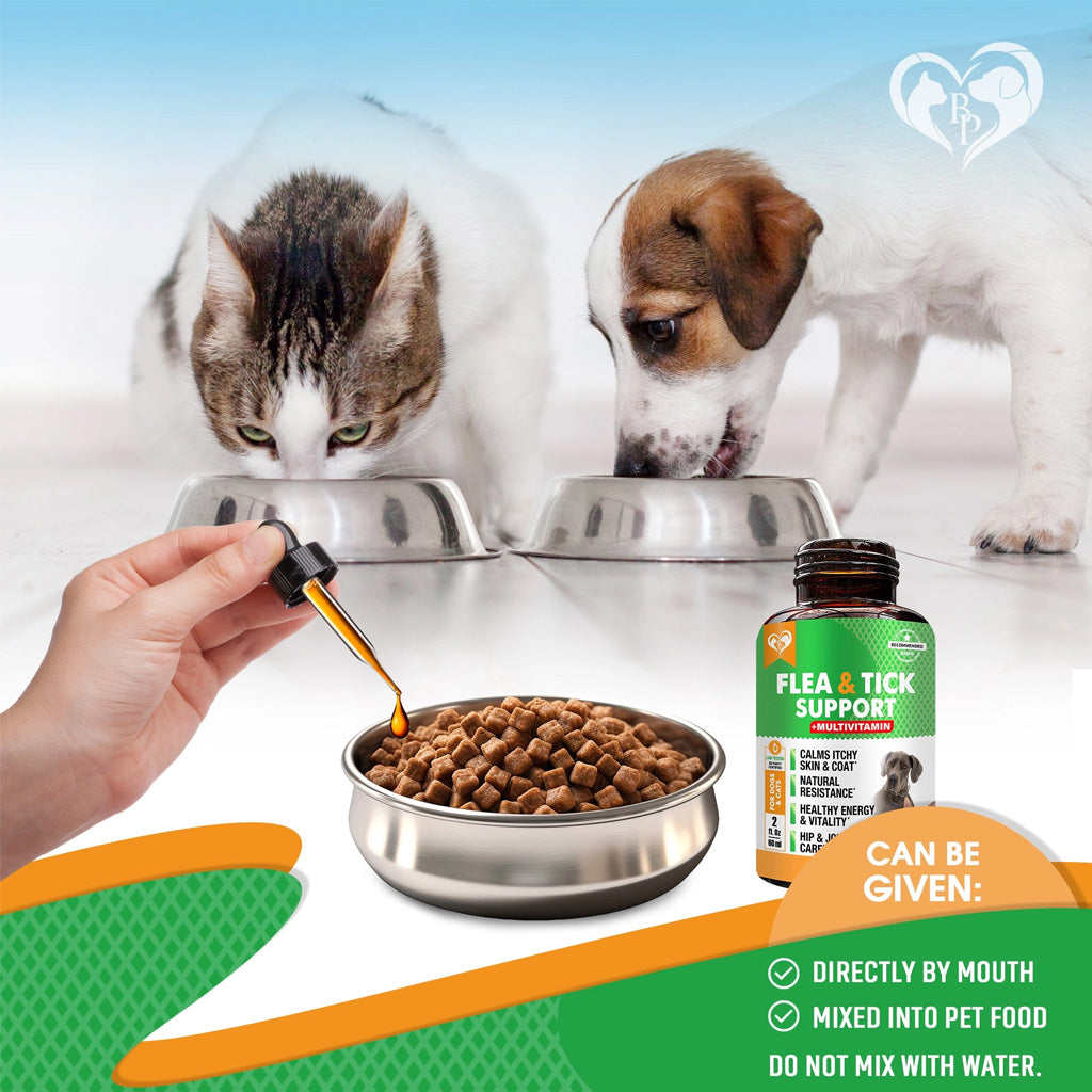 Beloved Pets Oral Flea & Tick Support Multivitamin Supplement for Dogs & Cats, 2-oz