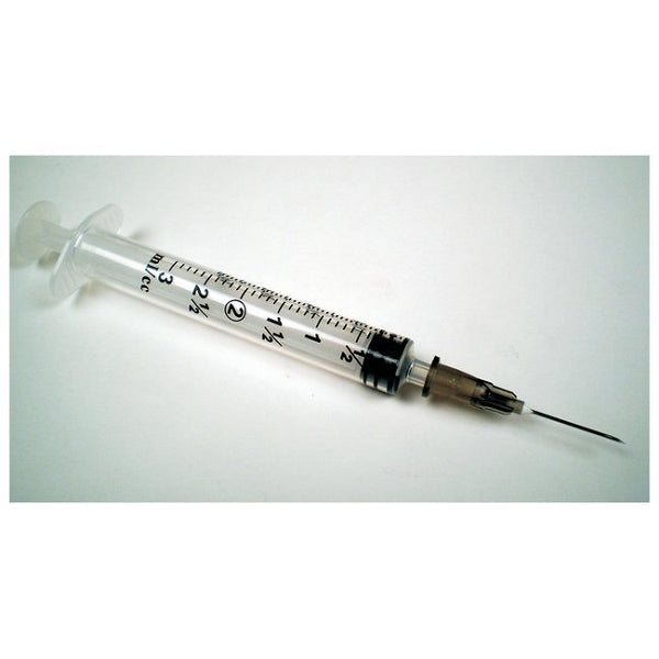 Syringe - 3 cc with 22 x 1 needle attached - slip tip