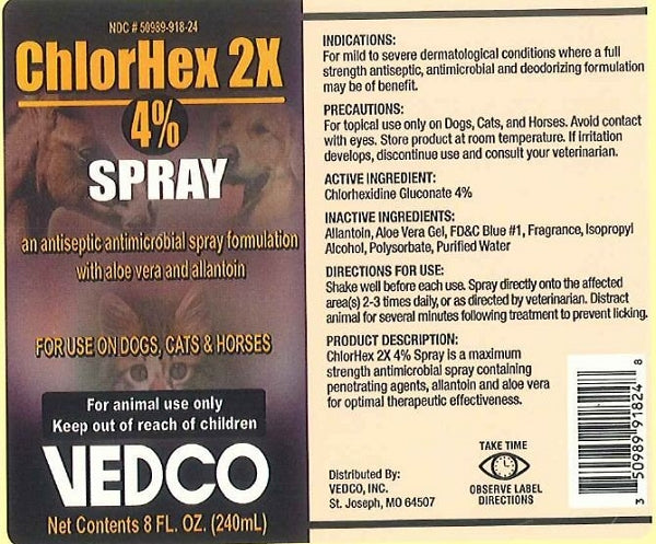 ChlorHex 2 X Topical Spray - with 4% Chlorhexidine - 8 oz.