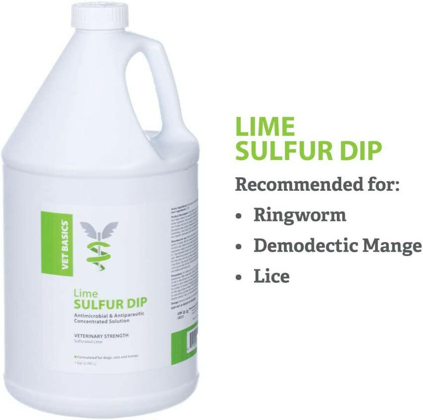 Vet Basics Lime Sulfur Dip for Dogs, cats & Horses, Gallon