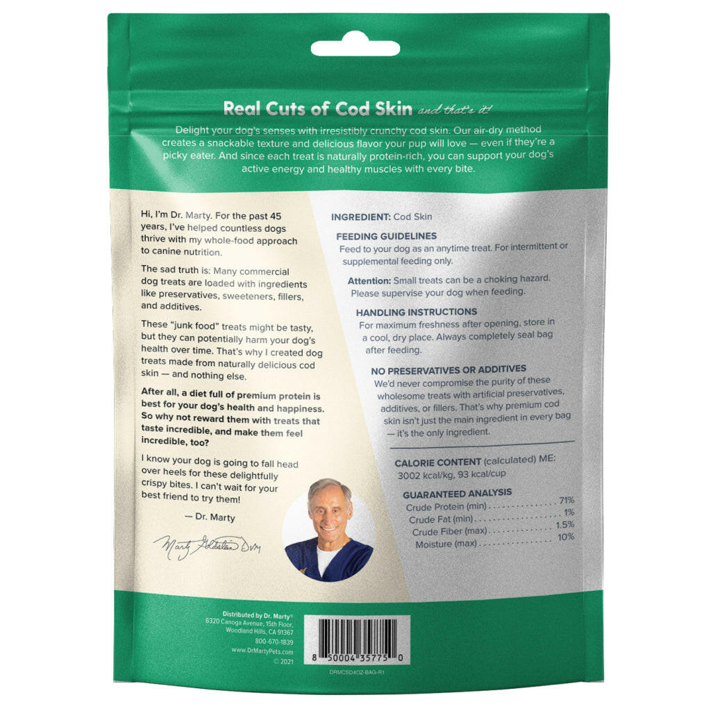 Dr. Marty Cod Crispies Freeze Dried Cod Skin Dog Treats