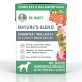 Dr. Marty Nature’s Blend Essential Wellness in Turkey Bone Broth Wet Dog Food, 6.3 oz, Case of 12