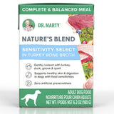 Dr. Marty Nature's Blend Sensitivity Select in Turkey Bone Broth Wet Dog Food, 6.3-oz, case of 12