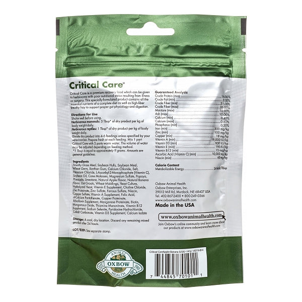 Critical Care - Apple Banana Flavor - 5 oz. Pouch