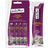 Fussie Cat Chicken in Goat Milk Puree Lickable Cat Treats, 0.5-oz x 4-tubes