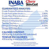 Inaba Churu Skin & Coat Tuna Recipe Grain-Free Lickable Treat for Cats, 0.5-oz x 4-tubes