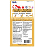 Inaba Churu Tuna with Bonito Flakes Puree Grain-Free Lickable Treat for Cats, 0.5-oz x 4-tubes