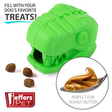 Jeffers T-Rex Natural Rubber Treat Dispensing Dental Dog Chew Toy for Medium Chewers with Vanilla Scent