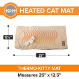 K&H Thermo-Kitty Heated Cat Bed – Energy-Efficient, MET Certified Indoor Cat Warming Mat