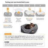 K&H Thermo-Pet Lounge Sleeper Heated Cat & Small Dog Bed – Plush, Non-Slip, Machine Washable Indoor Pet Bed