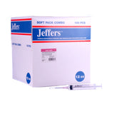 Jeffers Luer Lock Syringe/Needle Combo, Box of 100