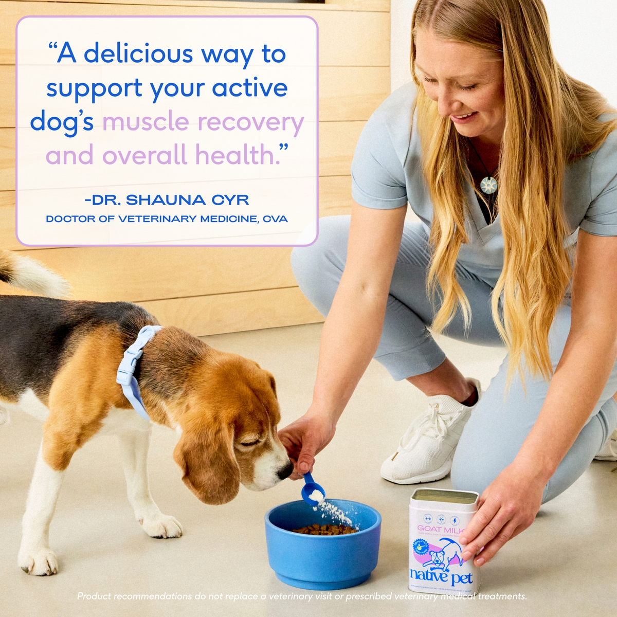 Native Pet Goat Milk Powder Recovery & Energy Support For Active Dogs