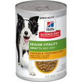 Hill's Science Diet Adult 7+ Senior Vitality Chicken & Vegetable Stew Wet Dog Food (12.5 oz x 12 cans)
