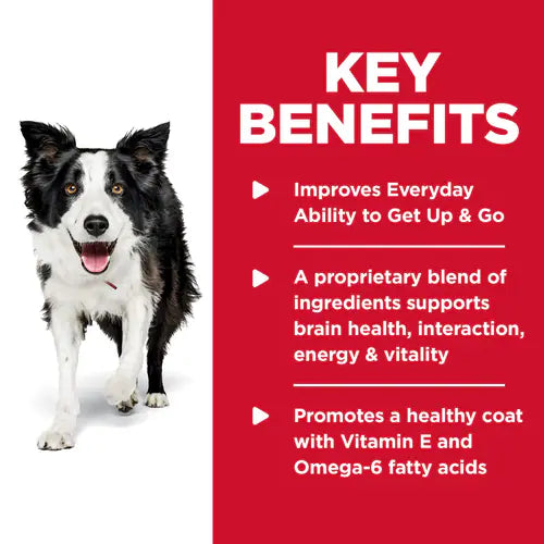 Hill's Science Diet Senior 7+ Senior Vitality Dry Dog Food, Chicken & Rice Recipe, 21.5 lb Bag