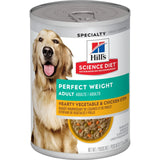Hill's Science Diet Adult Perfect Weight Canned Dog Food, Hearty Vegetable & Chicken Stew (12.5 oz x 12 cans)