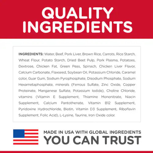 Hill's Science Diet Adult Canned Dog Food, Savory Stew with Beef & Vegetables (12.8 oz x 12 cans)