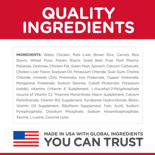 Hill's Science Diet Adult Canned Dog Food, Savory Stew with Chicken & Vegetables (12.8 oz x 12 cans)