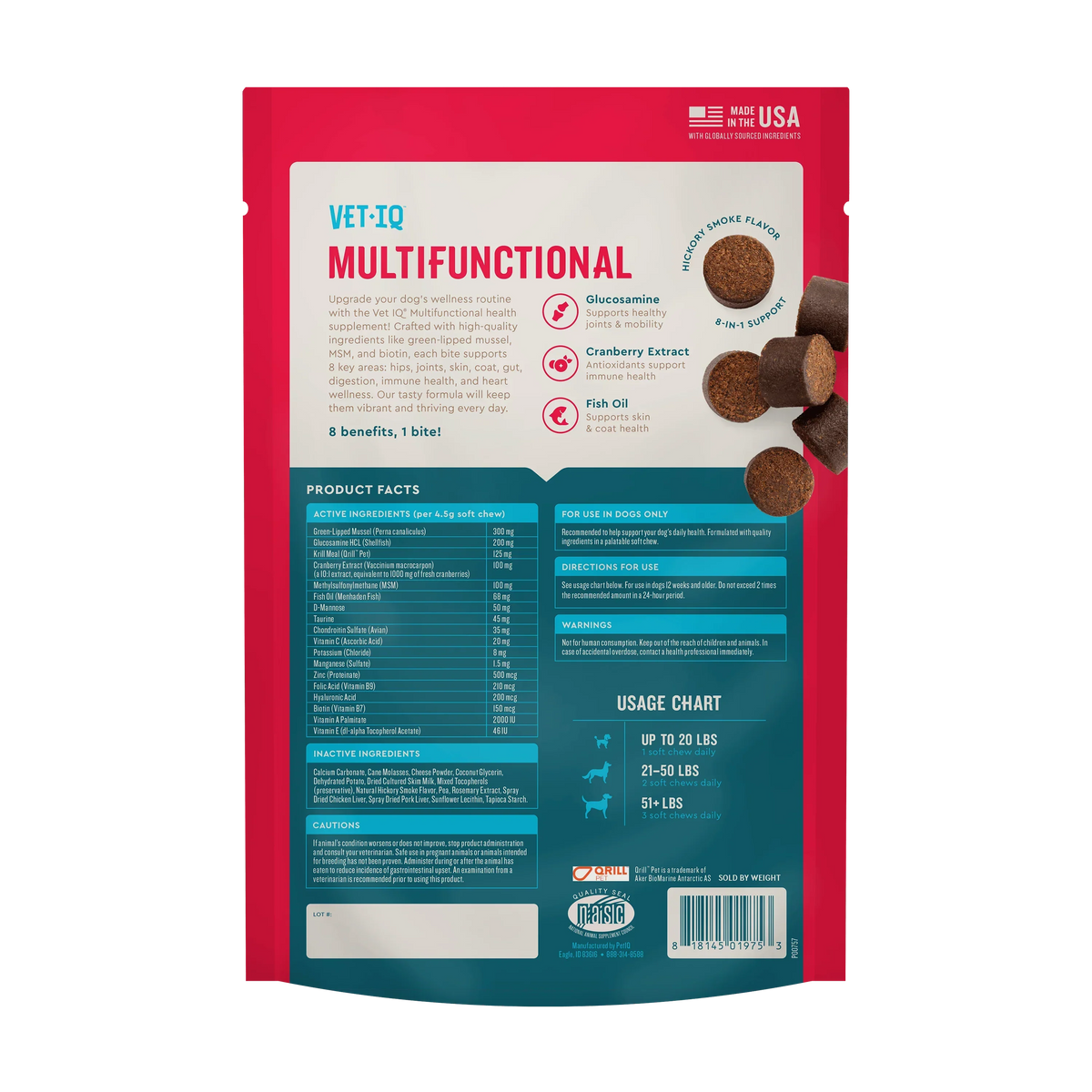 VetIQ 8-in-One Multi Functional Supplement for Dogs (60 soft chews)
