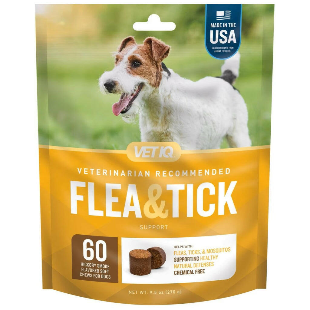 VetIQ Flea & Tick Support for Dogs (60 soft chews)