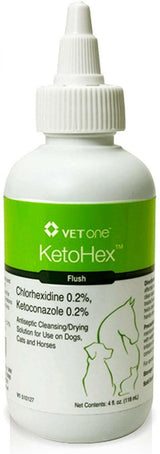 VetOne KetoHex Flush for Dogs, Cats & Horses, 4 fl oz