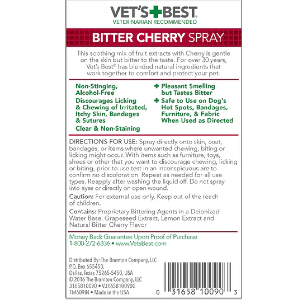 Vet's Best Best Bitter Cherry Spray (7.5 oz)